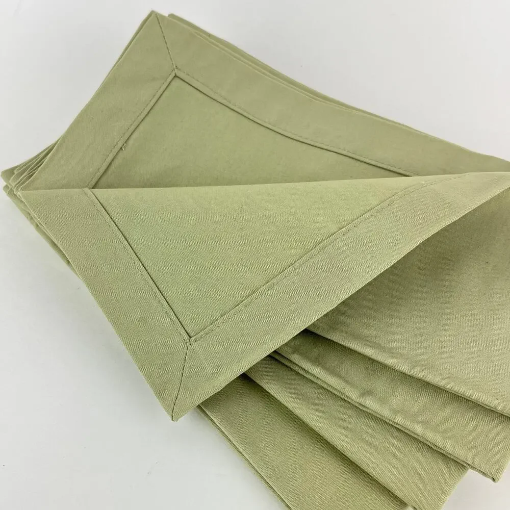 Williams Sonoma Cotton Napkins Sage 20”x20” Set of 4